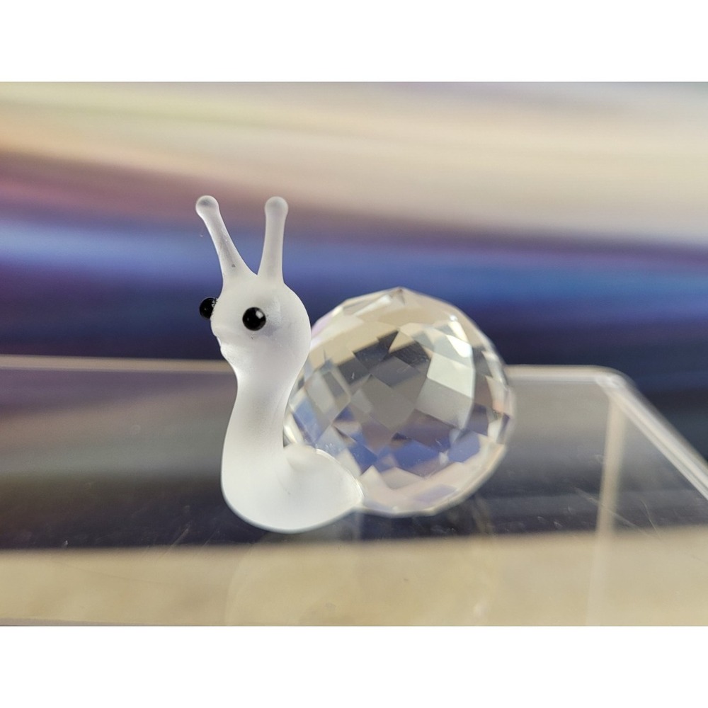 SWAROVSKI Snail Crystal/Frosted Smiling - with original box, Vintage - Picture 6 of 7